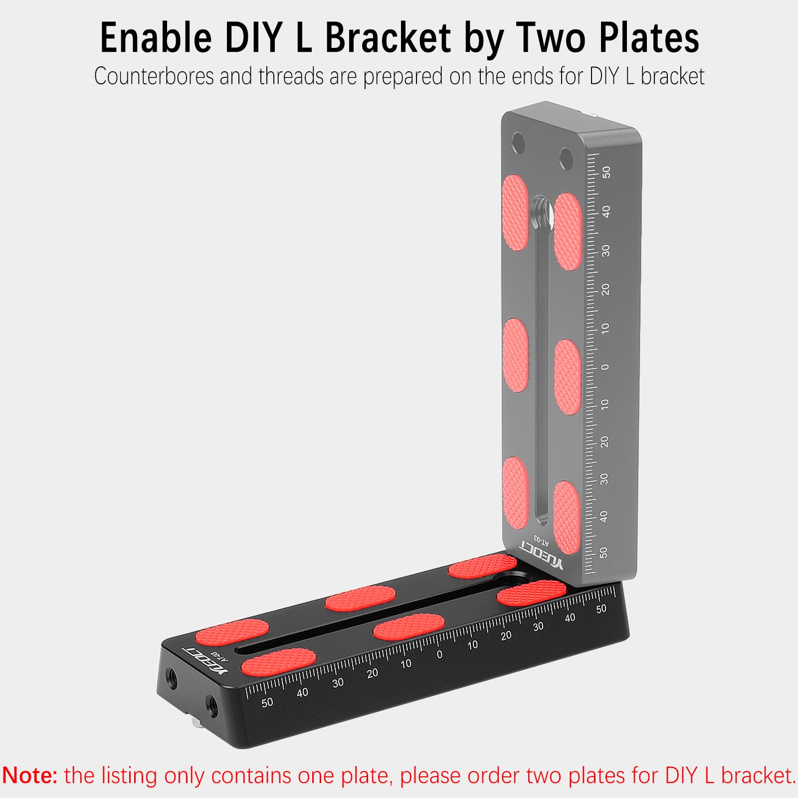 Yueoct 120Mm/4.72'' Telescope Rail Bar Vixen Style Dovetail Mounting Plate, With 1/4'' 3/8'' D Ring Camera Screw For Telescope S
